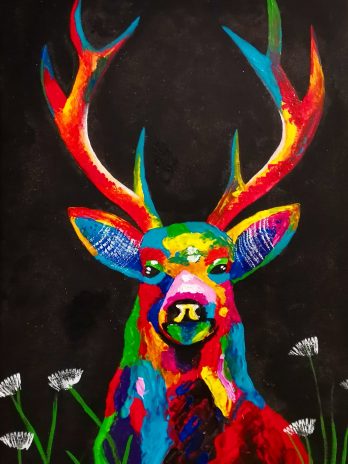 Apéro peinture : Cerf coloré
