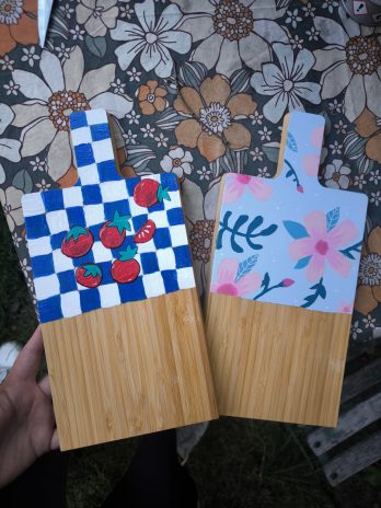 Apéro peinture sur planche apéritive