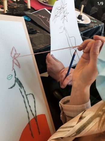 Thé gourmand : Peinture & broderie