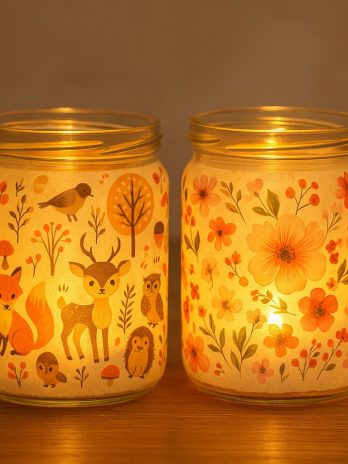 Création de photophore magique en papier décoré