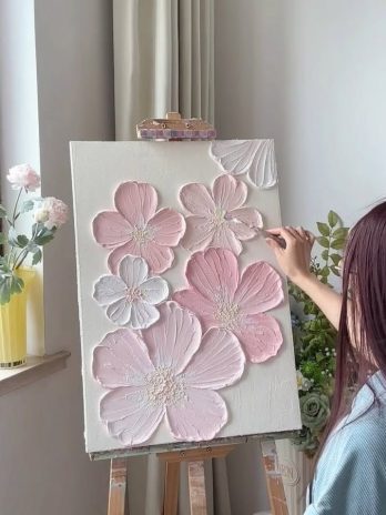 Apéro peinture : Fleurs en relief et plâtre