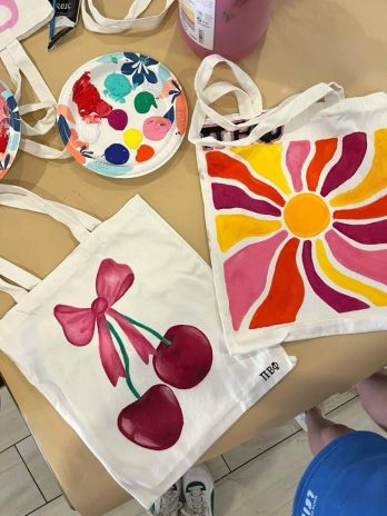 Mocktail peinture sur tote bag