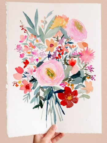 Apéro aquarelle : Bouquet floral
