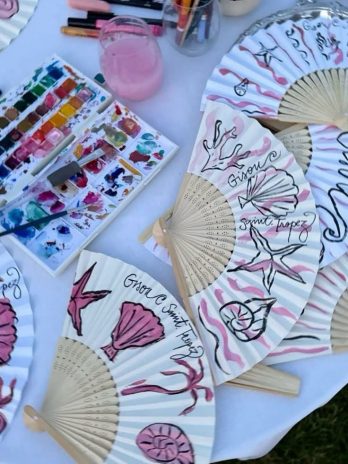 Apéro peinture sur éventail