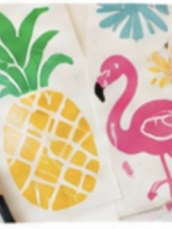 Peinture & pochoirs sur toile