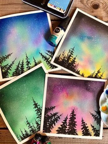 Apéro aquarelle : Aurores boréales