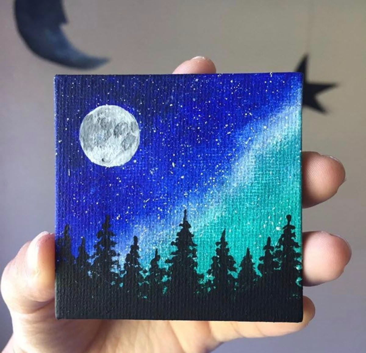 mini paysage magnétique peinture 21 octobre